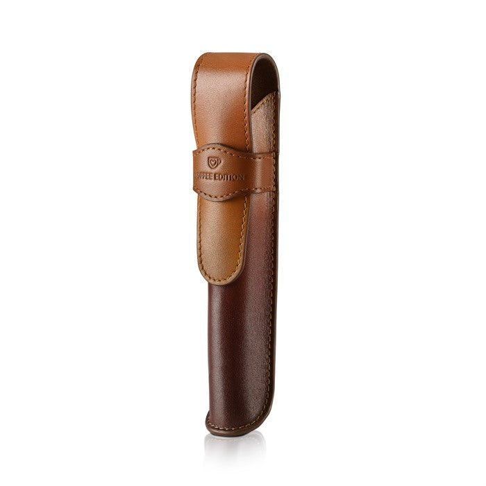 Sheaffer Coffee Edition Full-Grain Leather Pen Pouch for Single Pen.