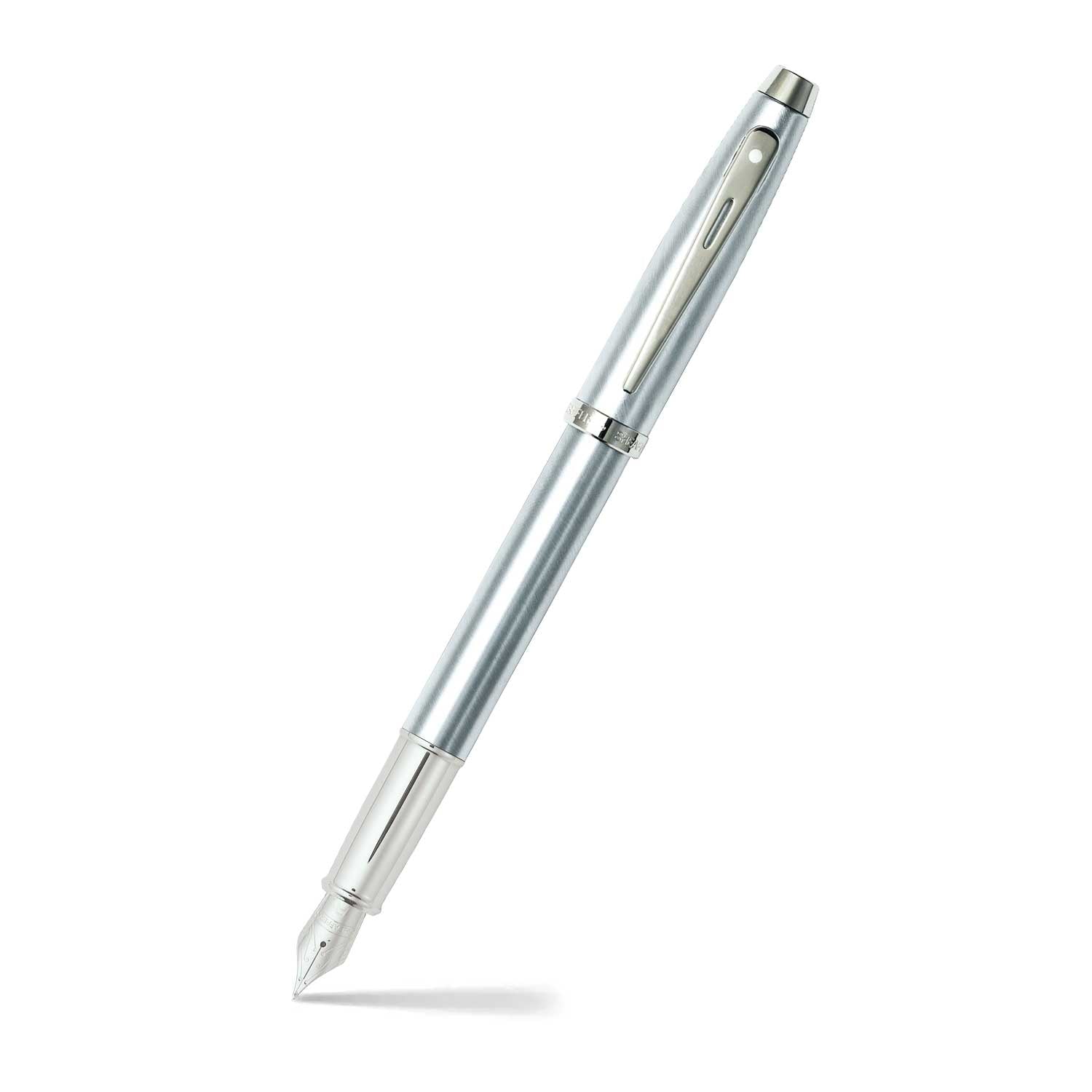 Sheaffer® Gift Set ft. Brushed Chrome S100 9306 with Chrome Trim as Set of 2 pens - Rollerball Pen & Fountain pen (M)