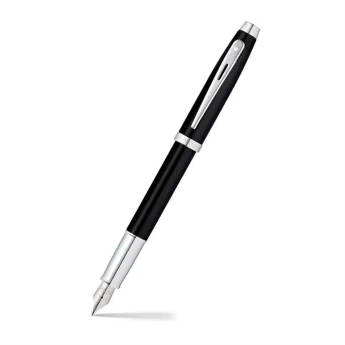 Sheaffer 100 E9317 Matte Black With Chrome Plated Trims Fountain Pen.