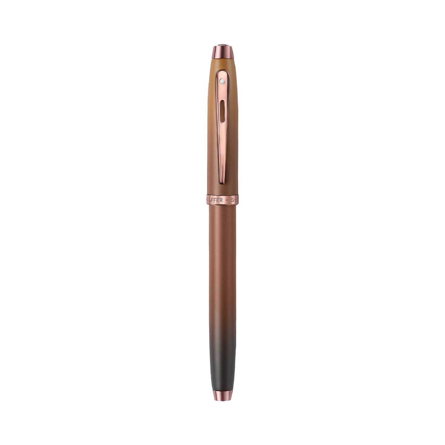 Sheaffer® 100 9374 Coffee Edition Matt Brown Fountain Pen with Regal Brown PVD Trims.