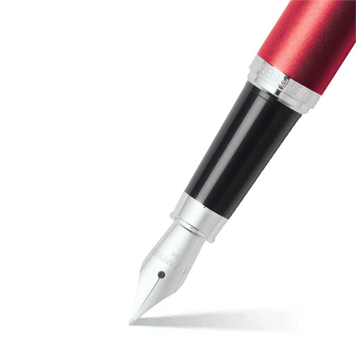 Sheaffer VFM E9403 Excessive Red With Chrome Plated Trims Fountain Pen.
