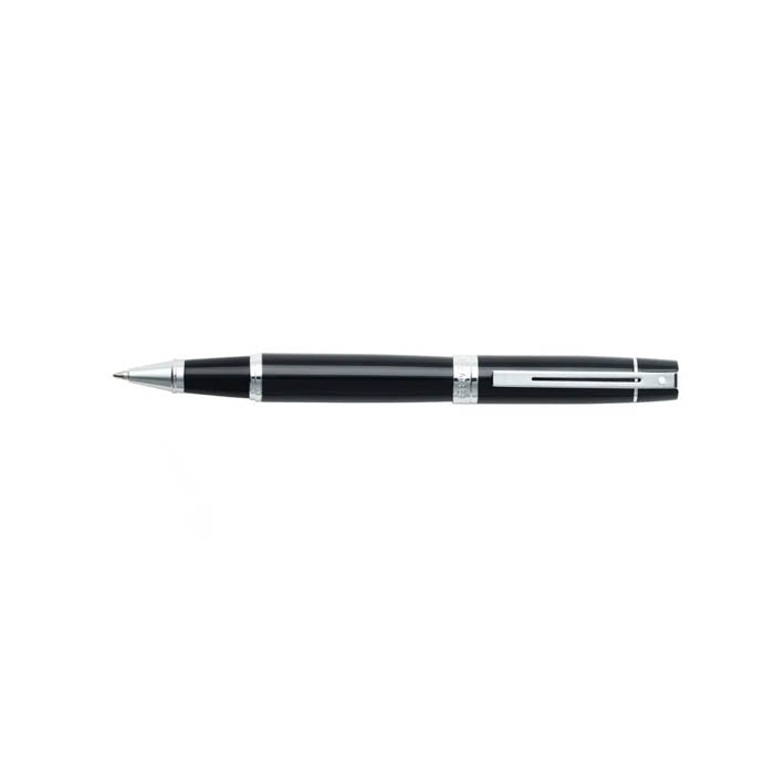 Sheaffer 300 E9312 Glossy Black With Chrome Plated Trims Rollerball Pen.