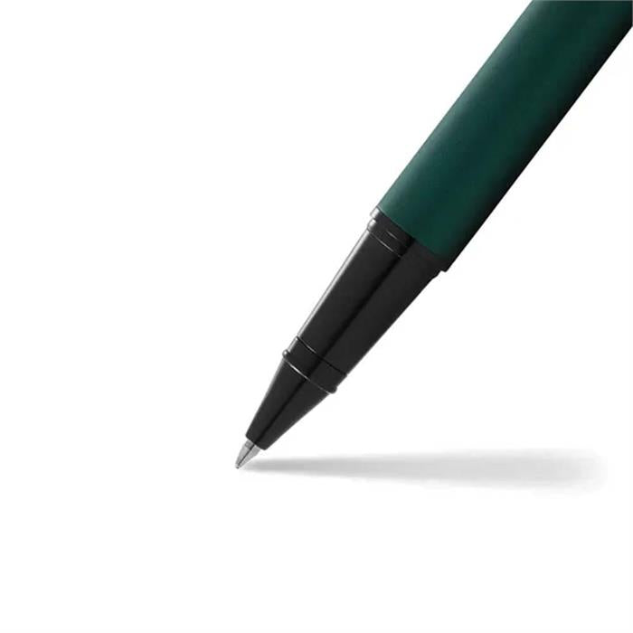 Sheaffer 300 E9346 Matte Green Lacquer With Polished Black Trim Rollerball Pen.