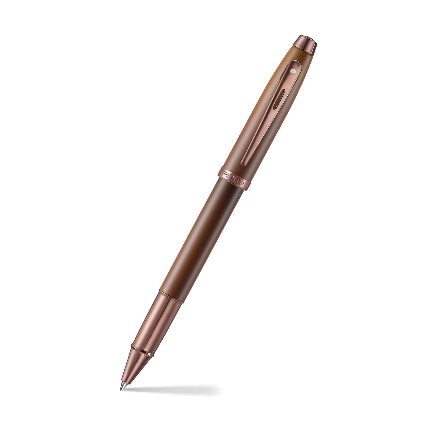 Sheaffer® 100 9374 Coffee Edition Matt Brown Rollerball Pen with Regal Brown PVD Trims.
