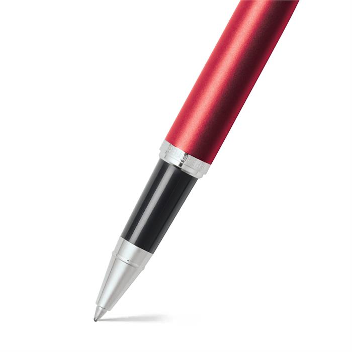 Sheaffer VFM E9403 Excessive Red With Chrome Plated Trims Rollerball Pen.