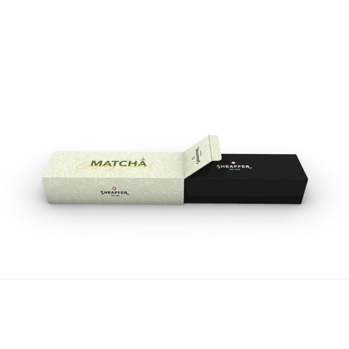 Sheaffer VFM E9431 Matcha Collection Green Ombre Gradient with Chrome Trims Rollerball Pen.