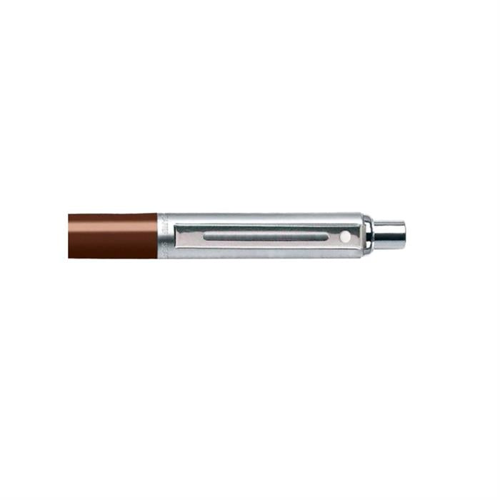 Sheaffer Sentinel 321 Ballpoint Pen Coffee Bean (Brown) Barrel, Brushed Chrome & Chrome Plated Trims.