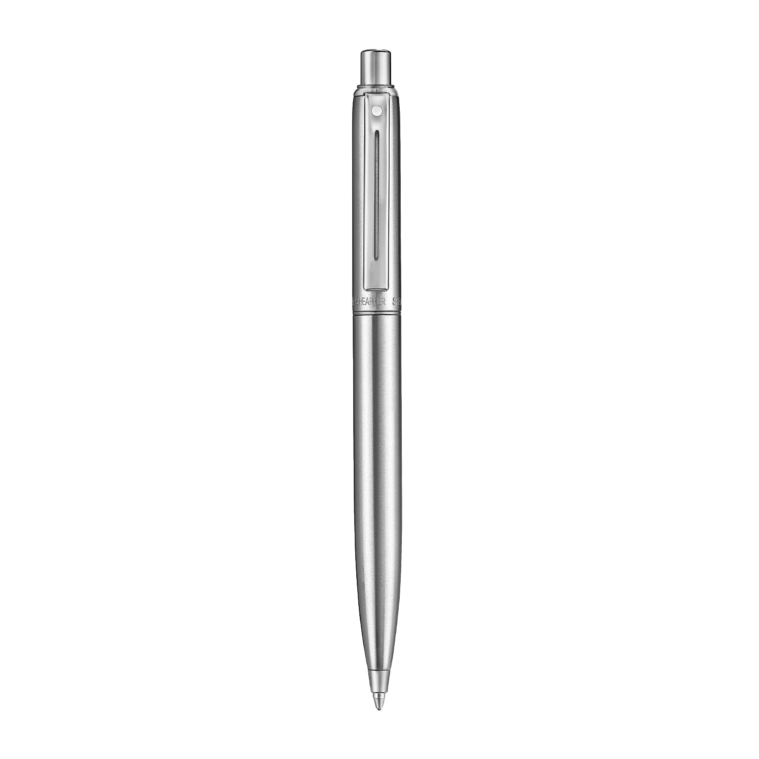 Sheaffer Sentinel Metal 330 Brushed Chrome Ballpoint Pen with Chrome Trims.