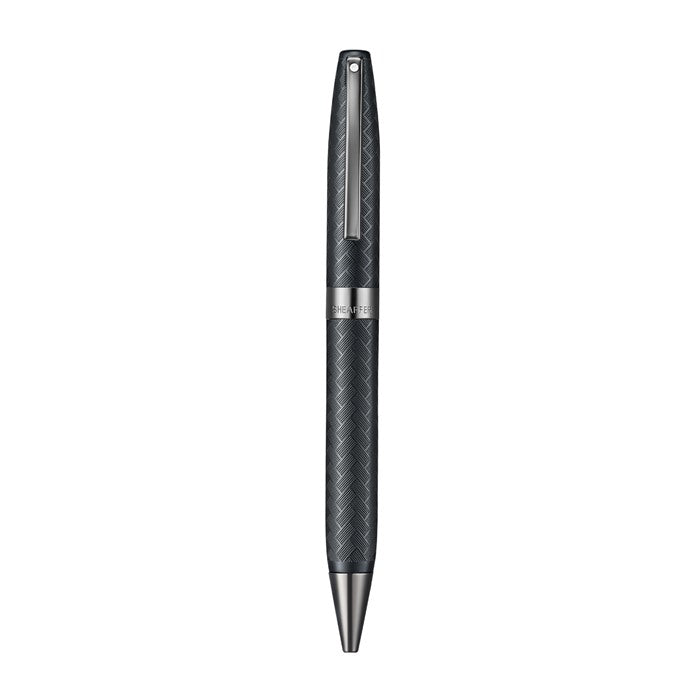 Sheaffer Legacy Chevron 9066 Matte Black Ballpoint Pen with PVD Gunmetal Trims.