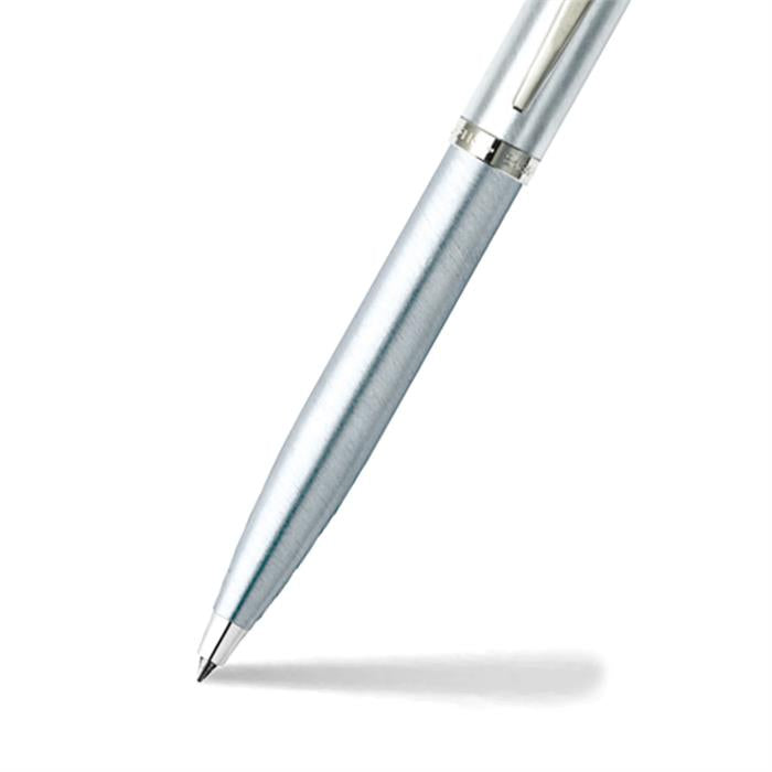 Sheaffer 100 E9306 Brushed Chrome With Chrome Plated Trims Ballpoint Pen.