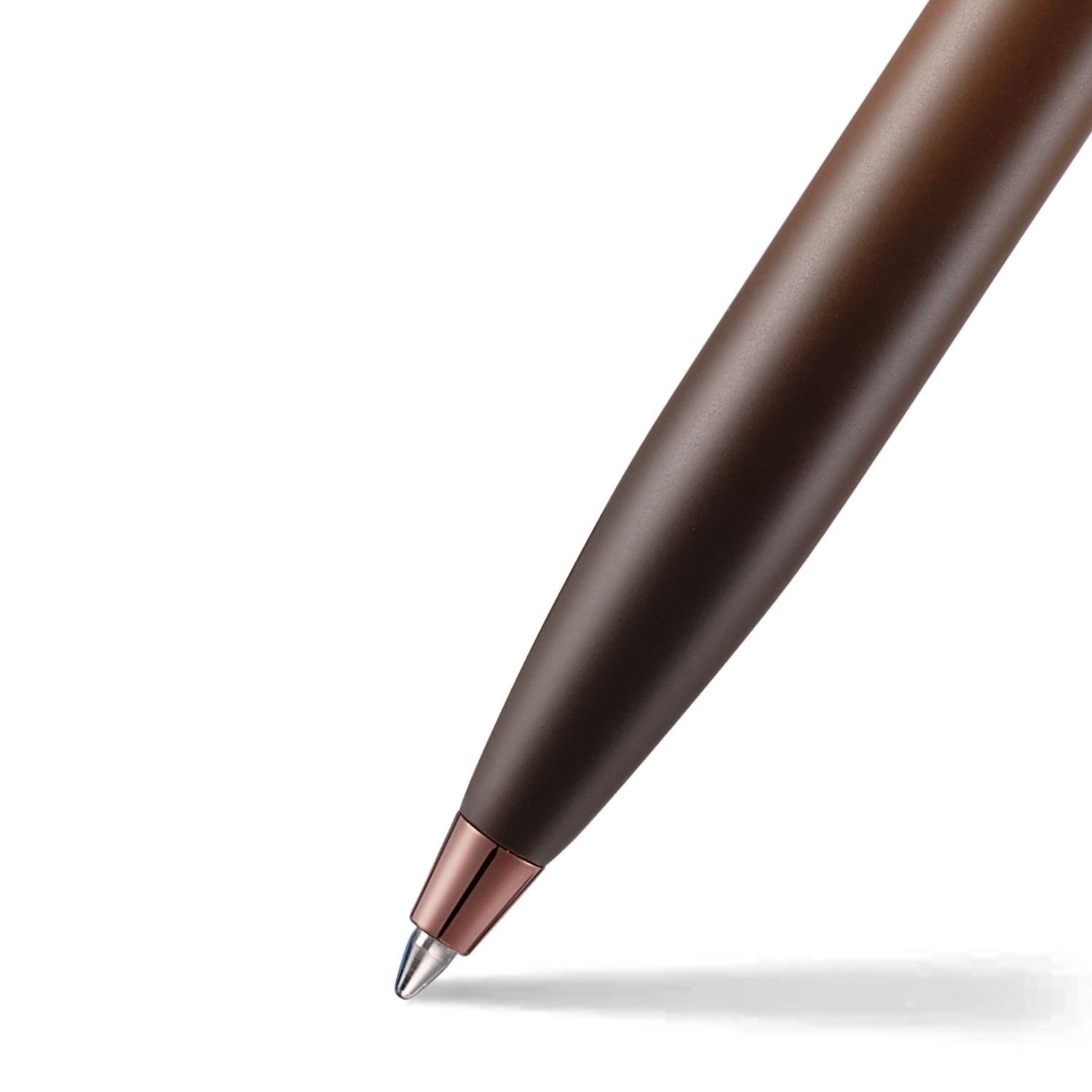 Sheaffer® 100 9374 Coffee Edition Matt Brown Ballpoint Pen with Regal Brown PVD Trims.