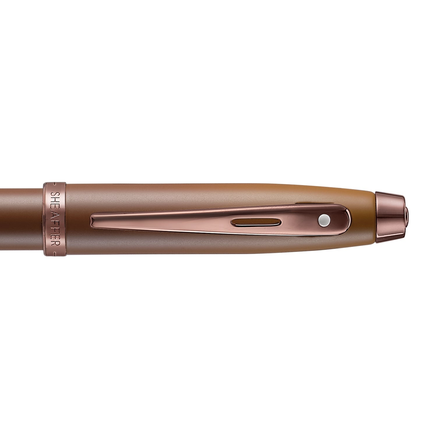 Sheaffer® 100 9374 Coffee Edition Matt Brown Ballpoint Pen with Regal Brown PVD Trims.