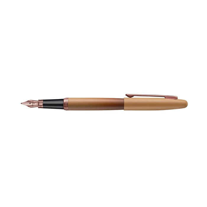 Sheaffer Gift Set ft. Coffee Edition VFM 9428 Fountain Pen with Regal Brown PVD Trims and Coffee Edition Pen Pouch.