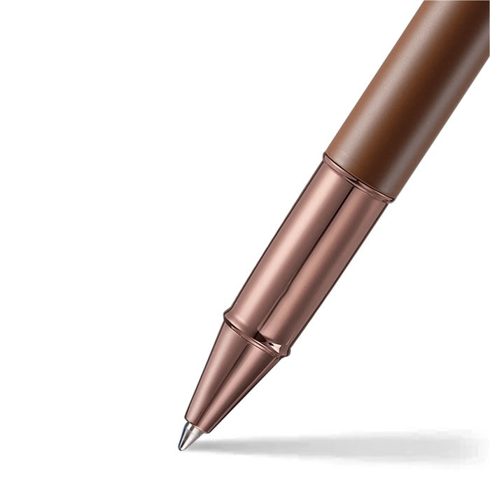 Sheaffer Gift Set ft. Coffee Edition 100 9374 Rollerball Pen with Regal Brown PVD Trims and Coffee Edition Pen Pouch.