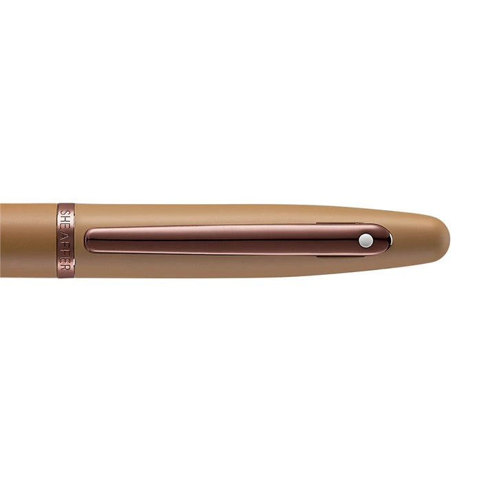 Sheaffer Gift Set ft. Coffee Edition VFM 9428 Rollerball Pen with Regal Brown PVD Trims and Coffee Edition Pen Pouch.
