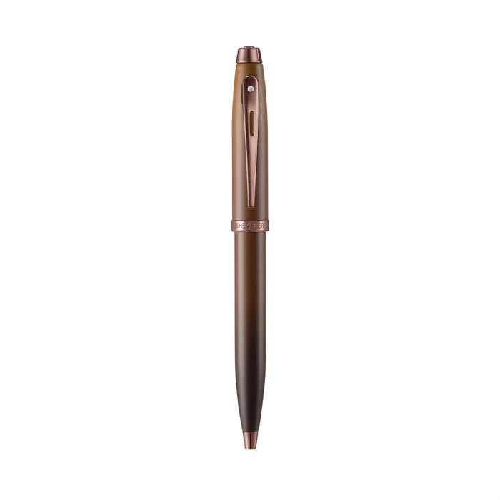 Sheaffer Gift Set ft. Coffee Edition 100 9374 Ballpoint Pen with Regal Brown PVD Trims and Coffee Edition Pen Pouch.