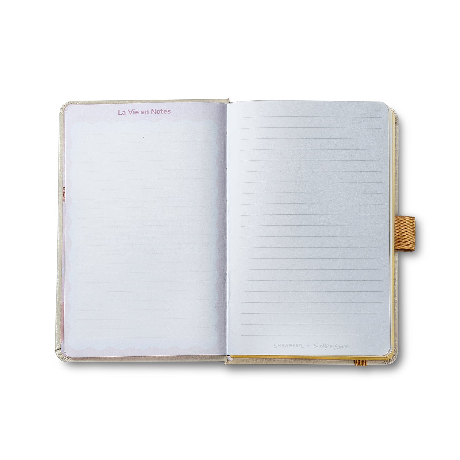 Sheaffer Gift Set ft. 100 Emily in Paris 9377 Champagne Gold Ballpoint Pen with Champagne Gold Trims and Hardbound Small Notebook.