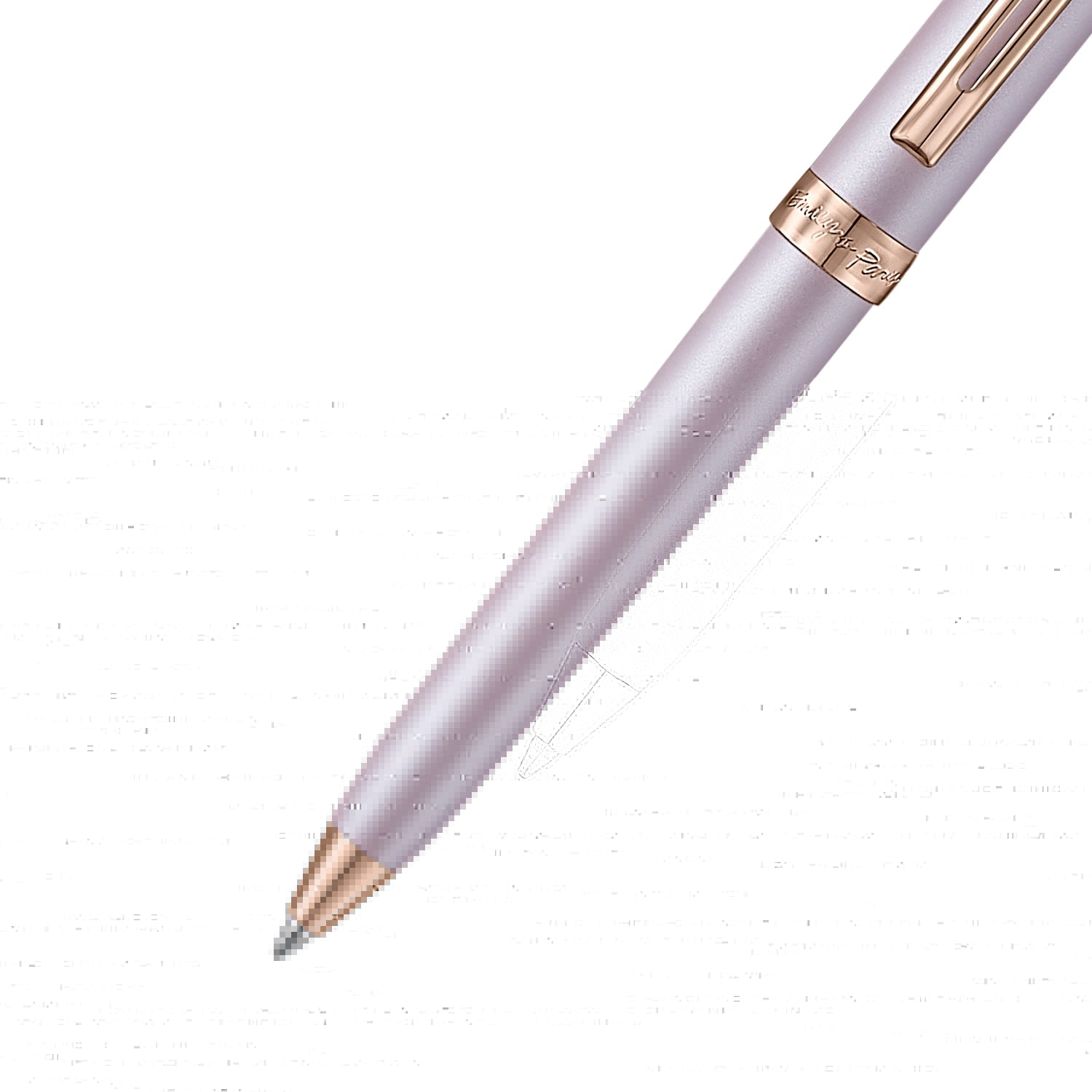 Sheaffer Gift Set ft - Emily in Paris Prelude Mini 9810 Pastel Pink Ballpoint Pen with Swarovski Crystal and Full-Grain Leather Credit Card Holder.
