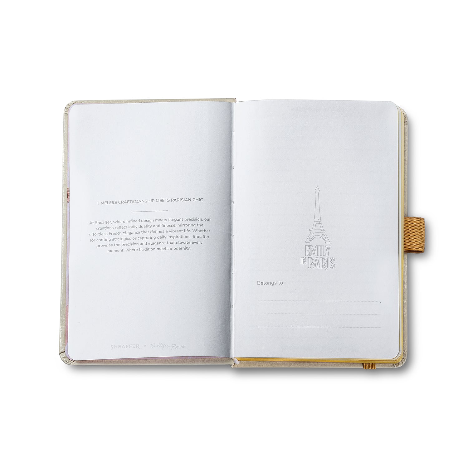 Sheaffer Emily in Paris Small Journal 90 GSM Ink Friendly Paper with Embossed Eiffel Tower - Beige.
