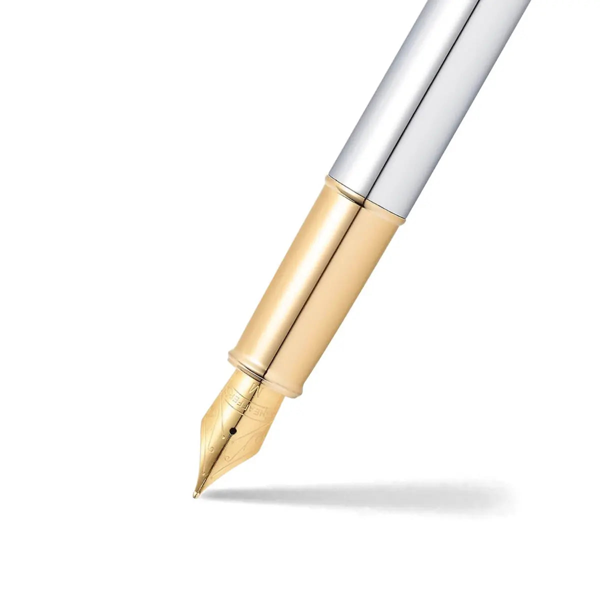 Sheaffer® Gift Set ft. Bright Chrome S100 9340 with Gold Tone Trim as Set of 2 pens - Ballpoint Pen & Fountain pen (M)