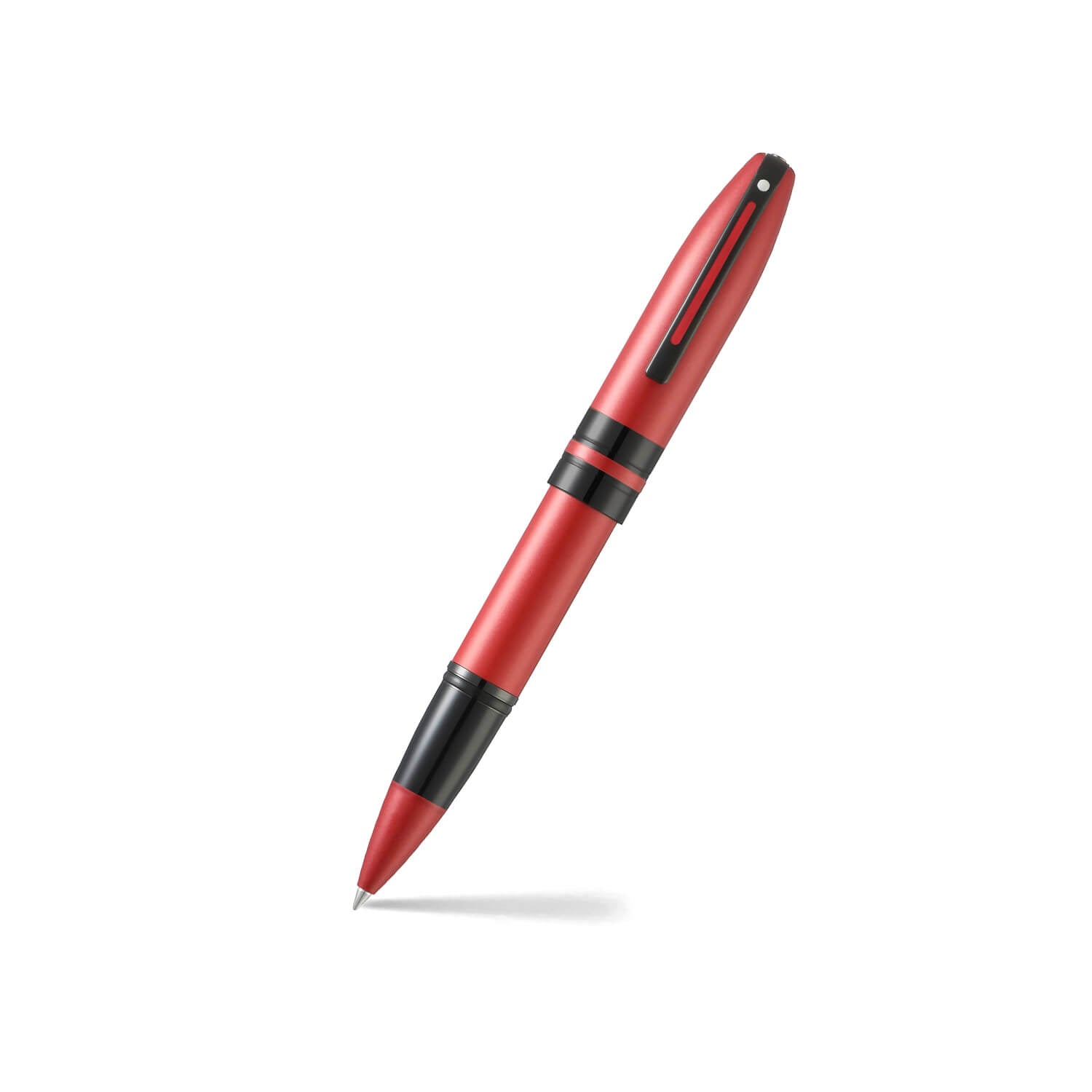 Sheaffer® ICON 9111 Metallic Red Rollerball Pen With Gloss Black trim.