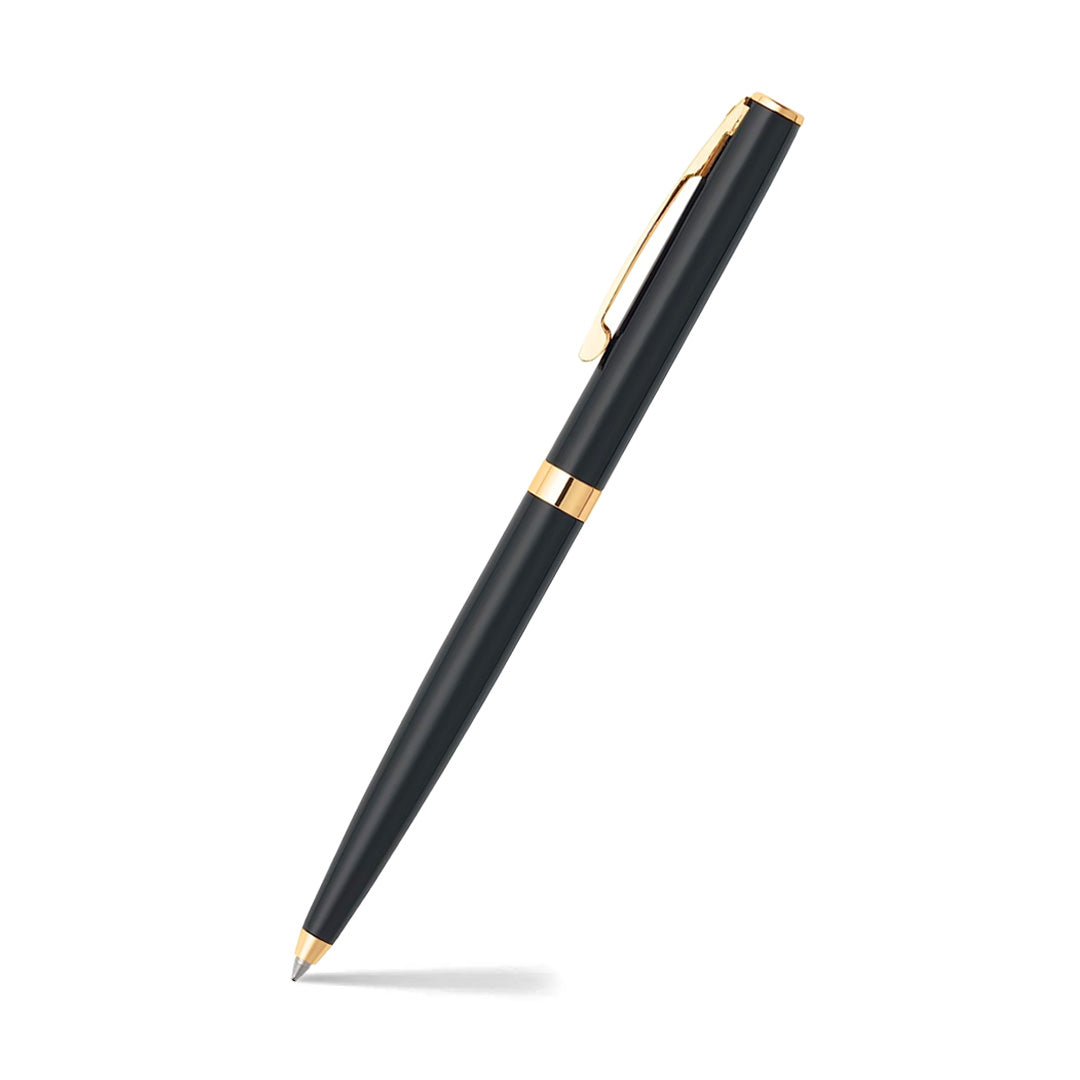 Sheaffer® SAGARIS 9471-K Gloss Black Ballpoint Pen With Gold Tone Trim.