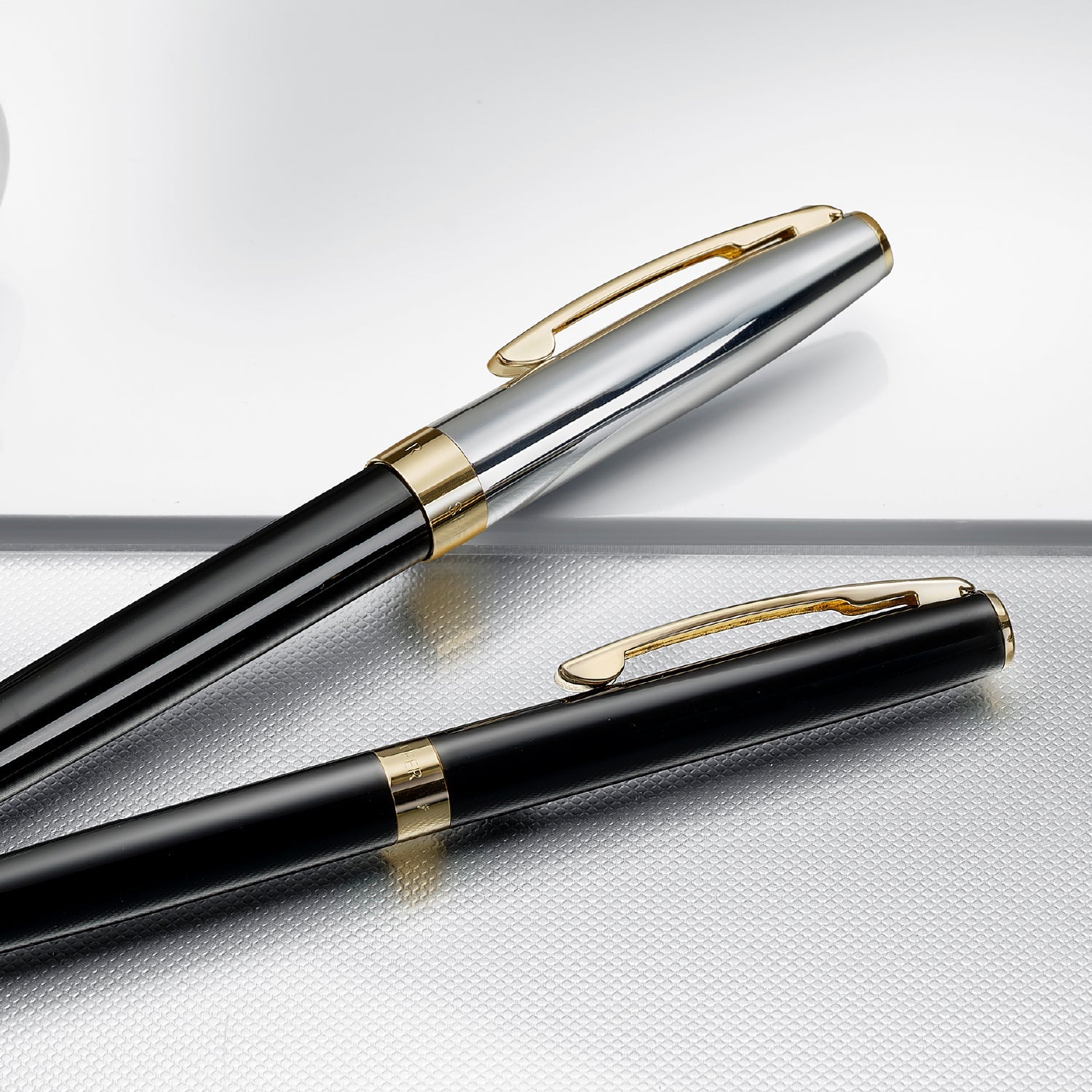 Sheaffer® SAGARIS 9471-K Gloss Black Ballpoint Pen With Gold Tone Trim.