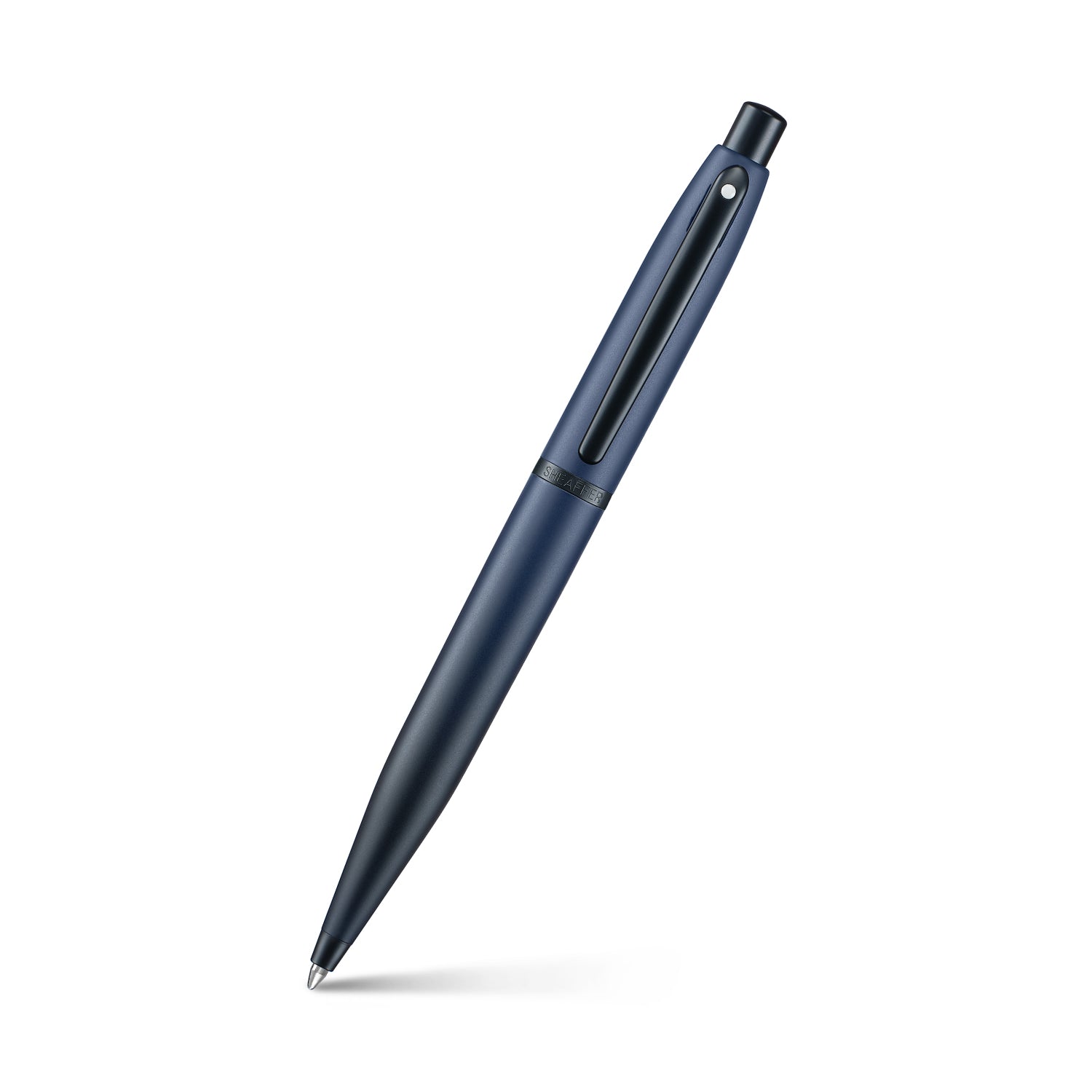 Sheaffer VFM 9429 Matte Blue Ballpoint Pen with Matte Black Trims.
