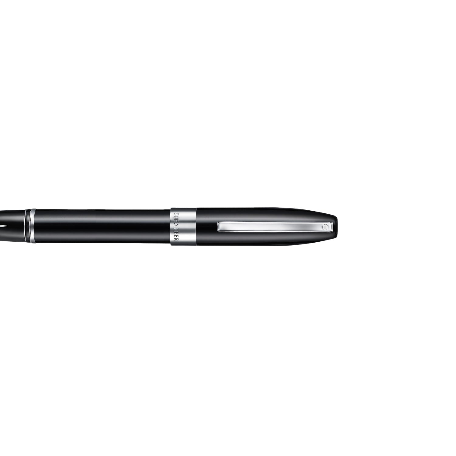 Sheaffer Legacy 9064 Glossy Black Inlaid Nib Fountain Pen with Chrome-Plated Trims.