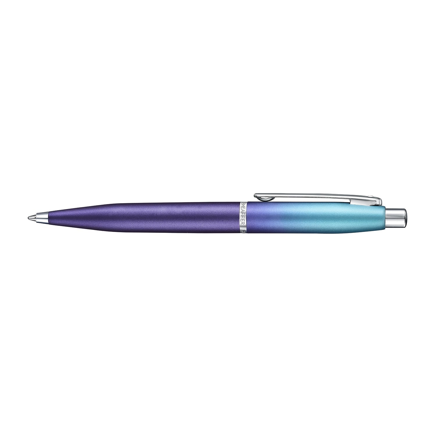 Sheaffer Gift Set ft. Expressions VFM 9430 Blue and Purple Pearlised Gradient Ballpoint Pen with Genuine Leather Card Case.