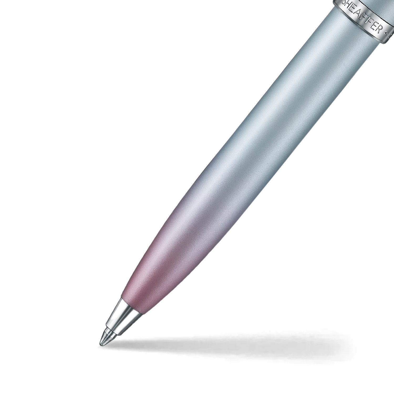 Sheaffer Gift Set ft. Expressions 100 9376 Blue and Pink Pearlised Gradient Ballpoint Pen with Chrome-plated Trims and Small Notebook.
