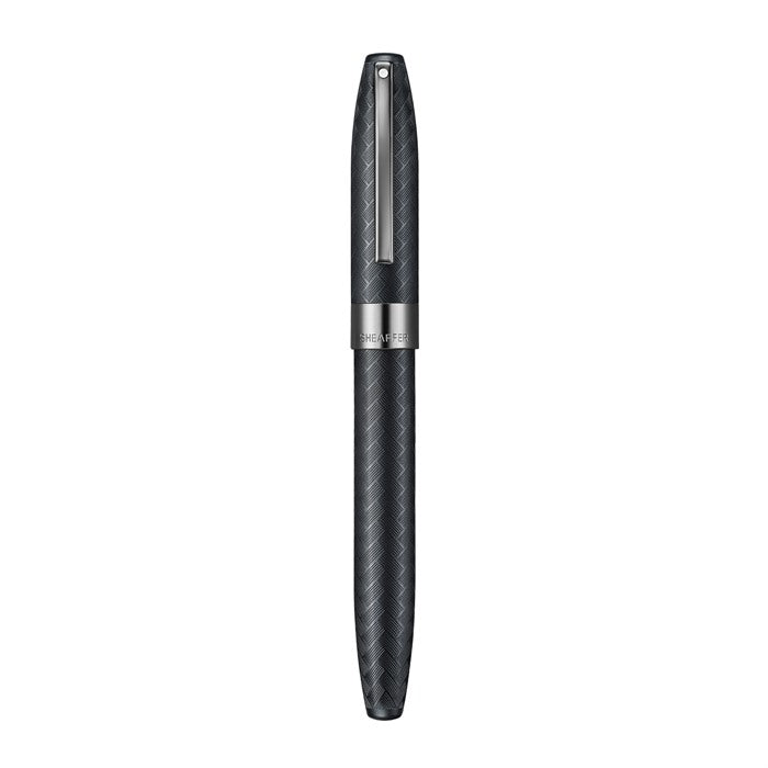 Sheaffer Legacy Chevron 9066 Matte Black Fountain Pen with PVD Gunmetal Inlaid Nib and Trims.