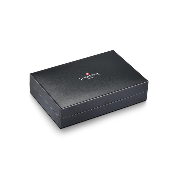 Sheaffer Legacy Chevron 9066 Matte Black Fountain Pen with PVD Gunmetal Inlaid Nib and Trims.