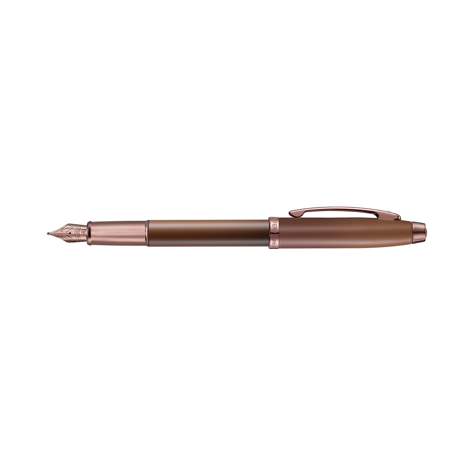 Sheaffer® 100 9374 Coffee Edition Matt Brown Fountain Pen with Regal Brown PVD Trims.