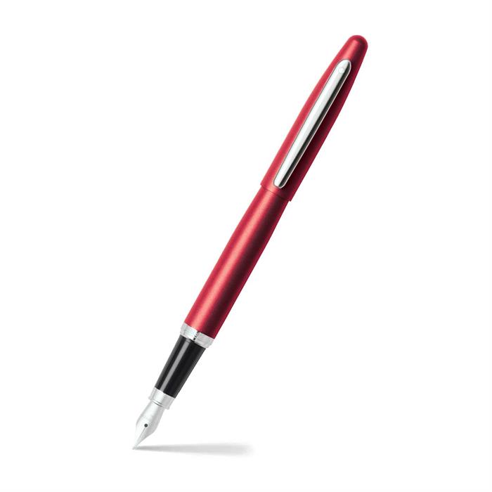 Sheaffer VFM E9403 Excessive Red With Chrome Plated Trims Fountain Pen.