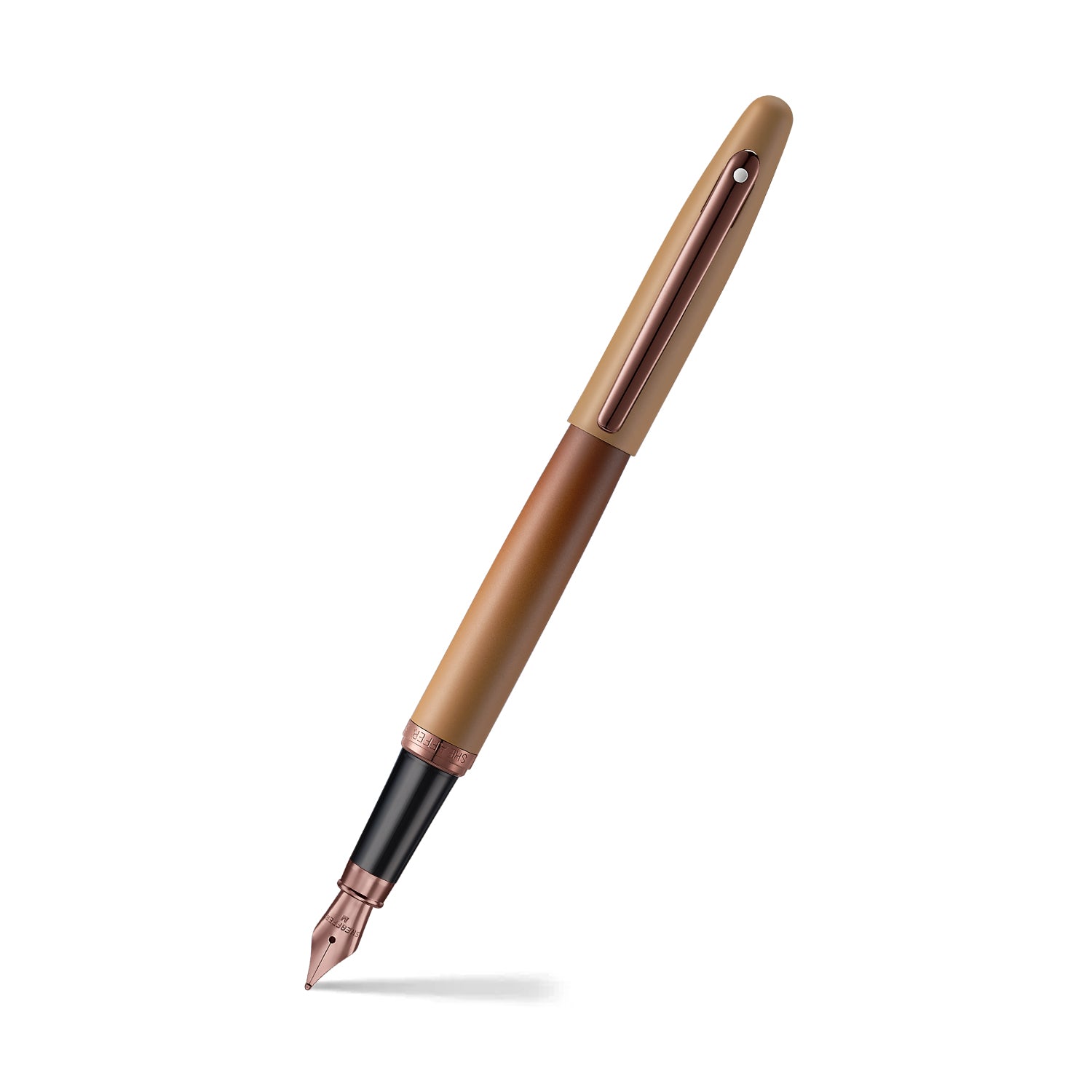 Sheaffer® VFM 9428 Coffee Edition Matt Brown Fountain Pen with Regal Brown PVD Trims.