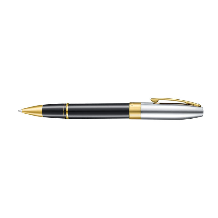 Sheaffer Legacy 9065 Glossy Black and Chrome Bi-color Rollerball Pen with 14K PVD Gold-Plated, Stainless Steel Trims.