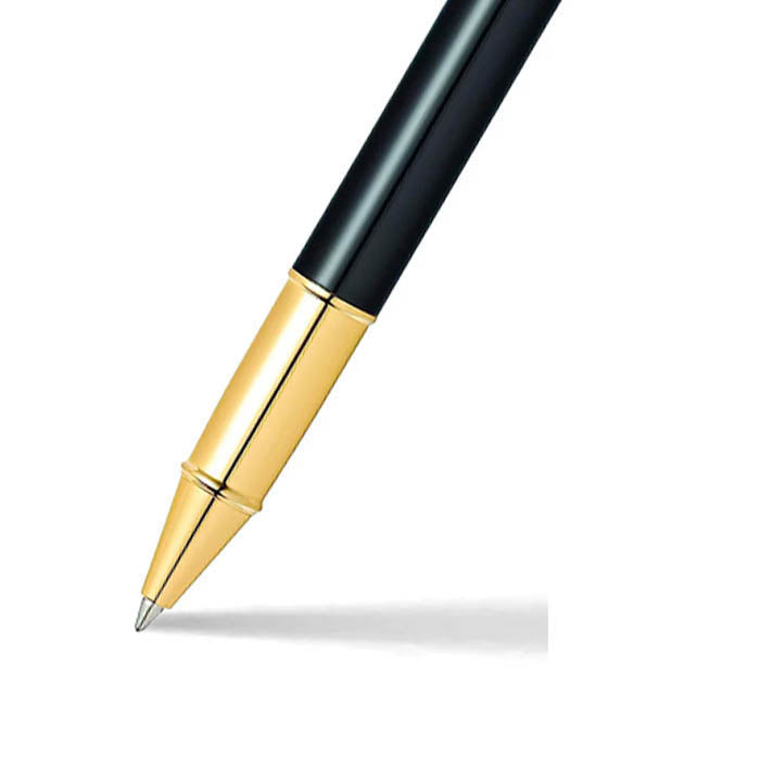 Sheaffer 100 E9322 Glossy Black With Gold Tone Trims Rollerball Pen.