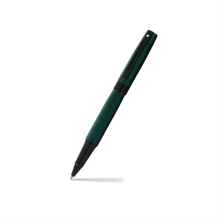 Sheaffer 300 E9346 Matte Green Lacquer With Polished Black Trim Rollerball Pen.