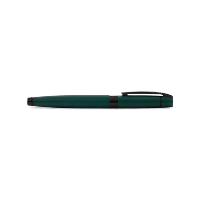 Sheaffer 300 E9346 Matte Green Lacquer With Polished Black Trim Rollerball Pen.