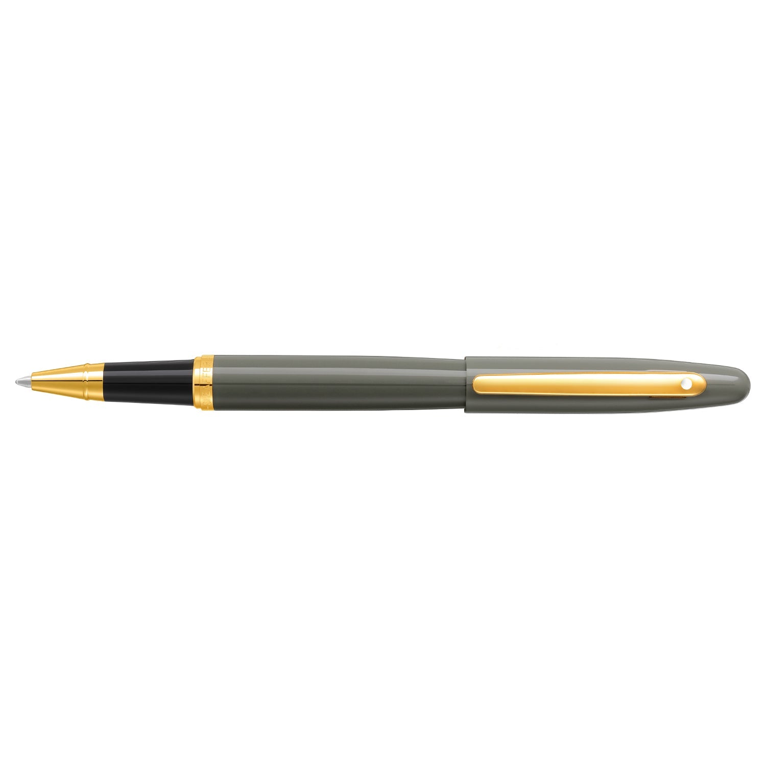 Sheaffer® VFM 9427 Glossy Light Gray Rollerball Pen With PVD Gold-Tone Trim
