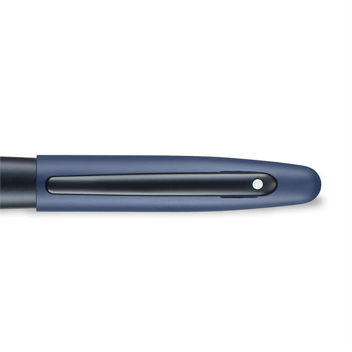 Sheaffer VFM E9429 Matte Blue with Matte Black Trims with PVD Rollerball Pen.
