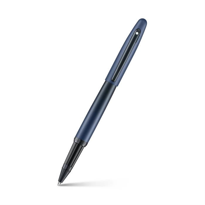 Sheaffer VFM E9429 Matte Blue with Matte Black Trims with PVD Rollerball Pen.