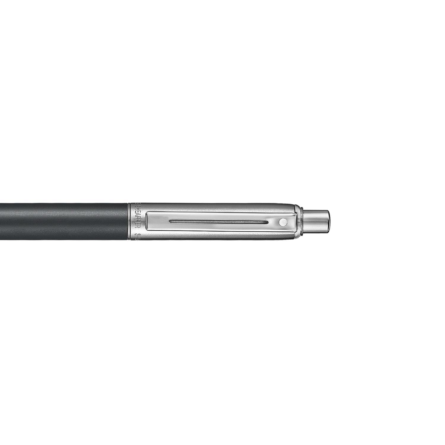 Sheaffer Sentinel Metal 331 Matte Black Barrel and Brished Chrome Cap Ballpoint Pen with Chrome Trims.
