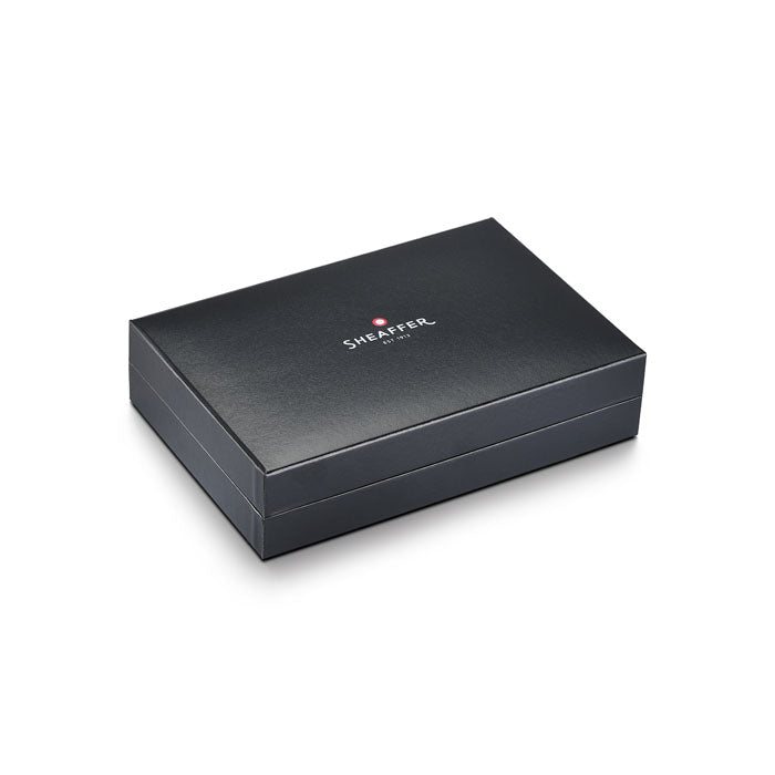 Sheaffer Legacy 9065 Glossy Black and Chrome Bi-color Ballpoint Pen with 14K PVD Gold-Plated, Stainless Steel Trims.