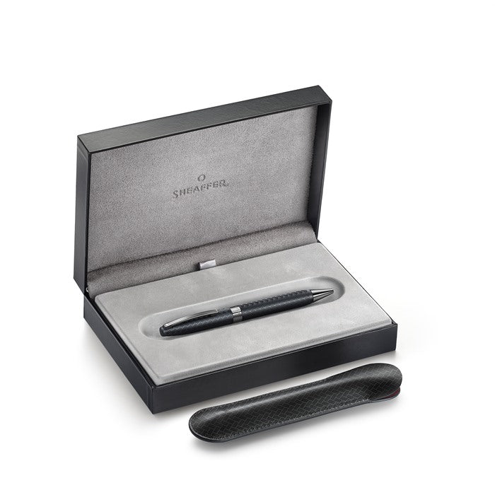 Sheaffer Legacy Chevron 9066 Matte Black Ballpoint Pen with PVD Gunmetal Trims.