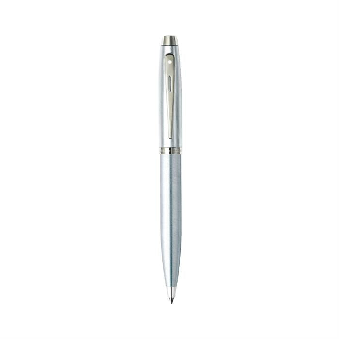 Sheaffer 100 E9306 Brushed Chrome With Chrome Plated Trims Ballpoint Pen.