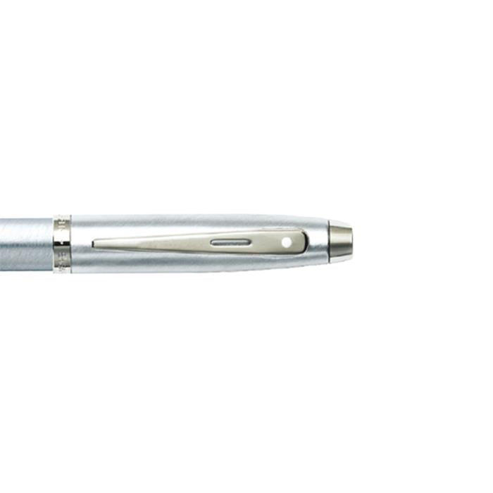 Sheaffer 100 E9306 Brushed Chrome With Chrome Plated Trims Ballpoint Pen.