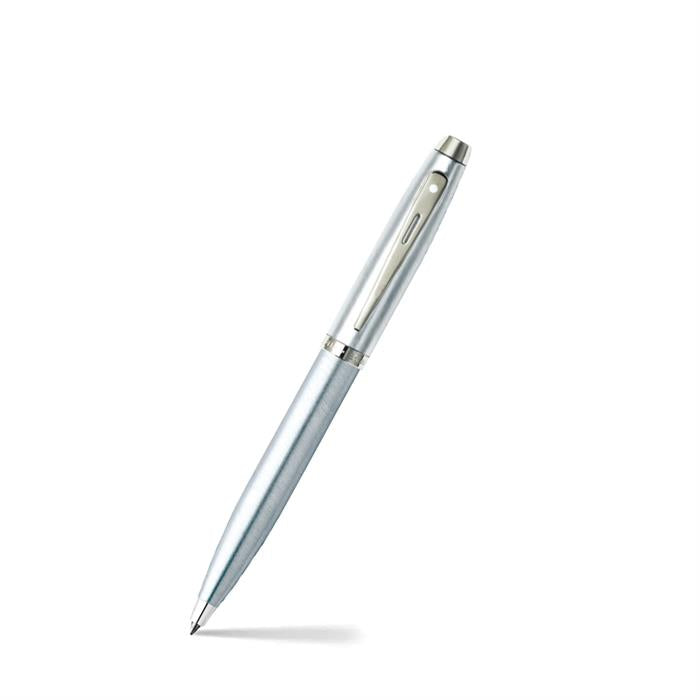 Sheaffer 100 E9306 Brushed Chrome With Chrome Plated Trims Ballpoint Pen.