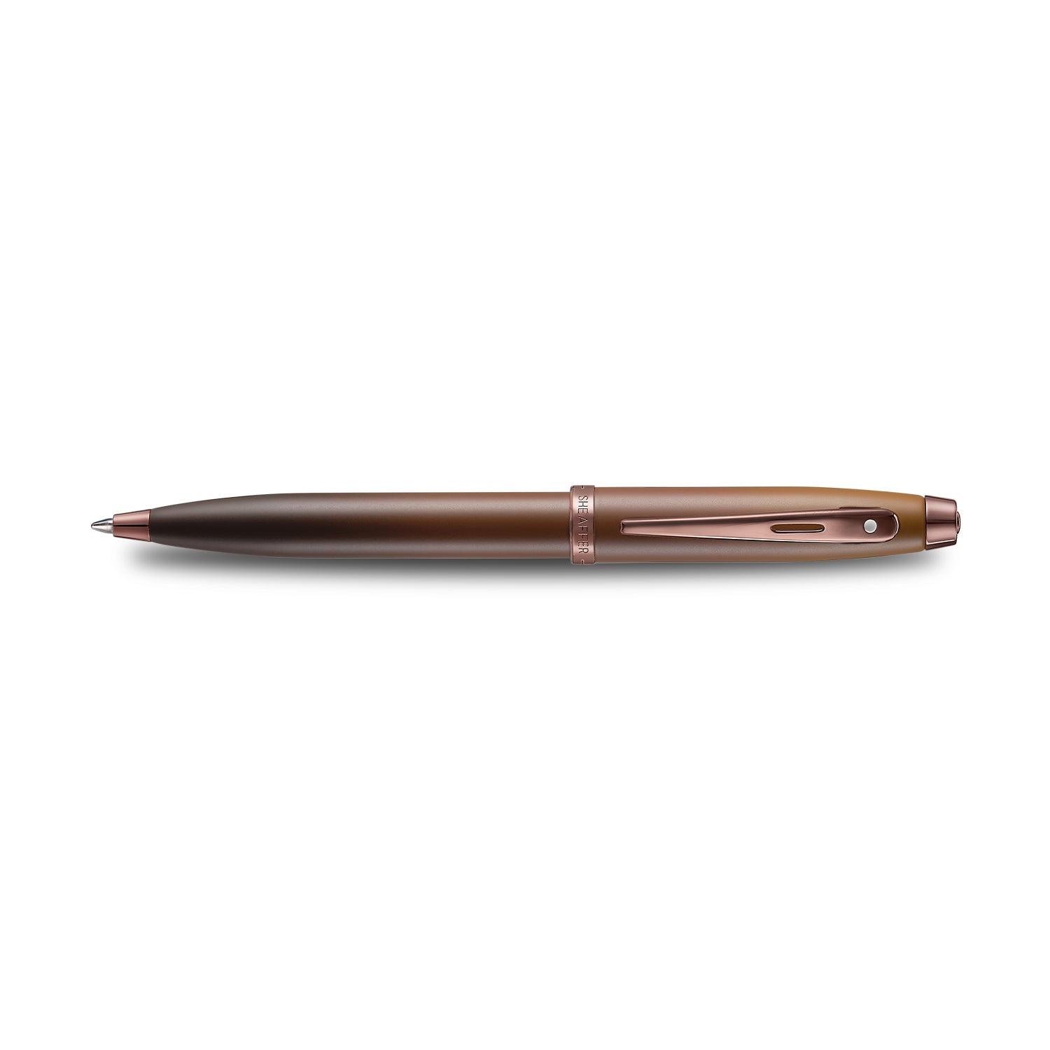 Sheaffer® 100 9374 Coffee Edition Matt Brown Ballpoint Pen with Regal Brown PVD Trims.